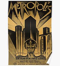 Metropolis, Fritz Lang, 1926 - Jahrgang Filmplakat, b & w Poster