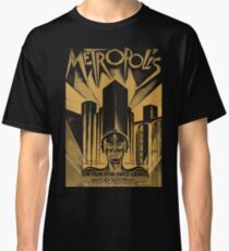 Metropolis, Fritz Lang, 1926 - Jahrgang Filmplakat, b & w Classic T-Shirt