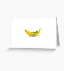 Funny frog on a banana Greeting Card