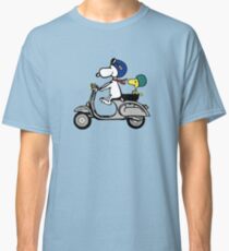Snoopy and Woodstock on a Vespa Classic T-Shirt