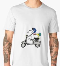 Snoopy and Woodstock on a Vespa Men's Premium T-Shirt