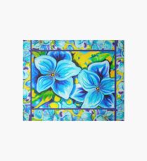 Blue Poppies 4 with Border Art Board