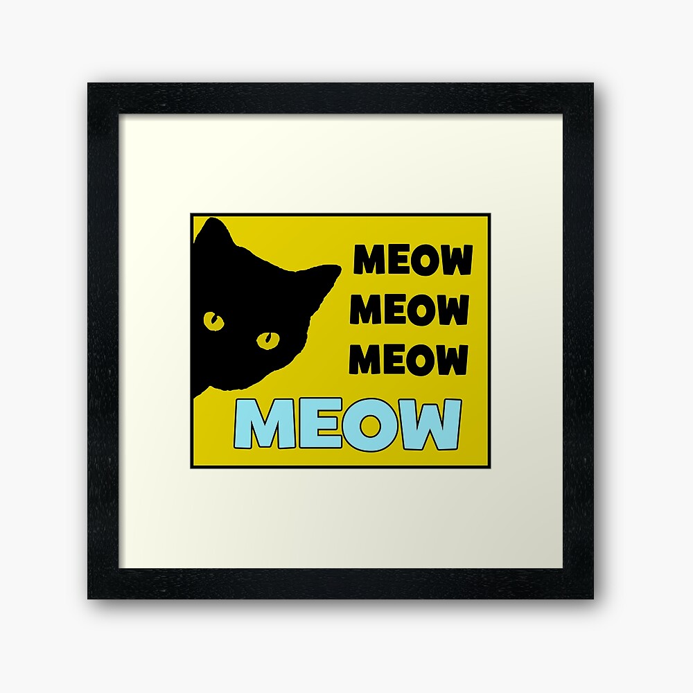 Roblox Cat Sir Meows A Lot Framed Art Print - 