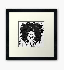 Erykah Badu (Monochrome) Framed Print