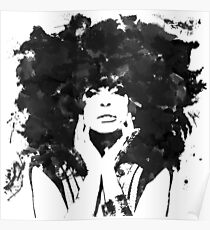 Erykah Badu (Monochrome) Poster
