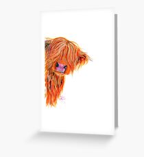 HIGHLAND COW 'PEEKABOO' VON SHIRLEY MACARTHUR Grußkarte