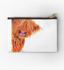 HIGHLAND COW 'PEEKABOO' BY SHIRLEY MACARTHUR Studio Pouch