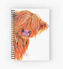HIGHLAND COW 'PEEKABOO' BY SHIRLEY MACARTHUR Spiral Notebook