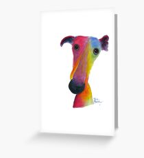 WhipPeT GReYHouND DOG PRiNT 'PUMPKIN' VON SHIRLEY MACARTHUR Grußkarte