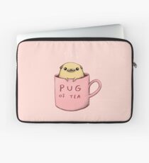 Funda para portátil Pug de té