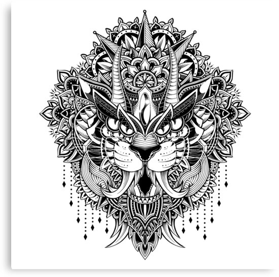 "Tiger Mandala" Canvas Prints by GODZILLARGE | Redbubble