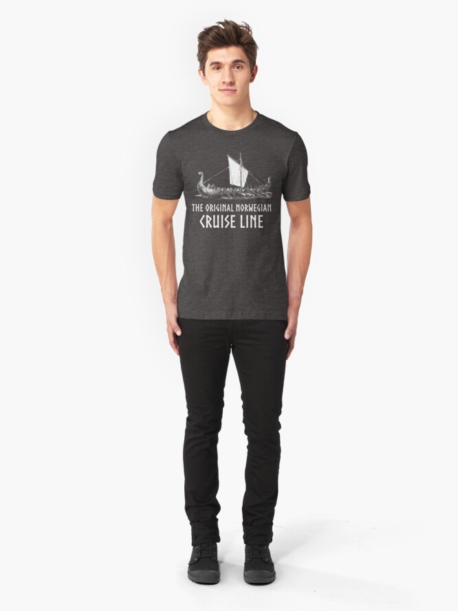 Alternative Ansicht von Viking Boat > Original Norwegian Cruise Line > Viking Slim Fit T-Shirt
