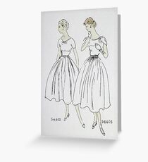 Vogue Dress Patterns 1953 Greeting Card