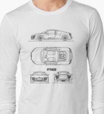 R8 V10 Blueprint Long Sleeve T-Shirt