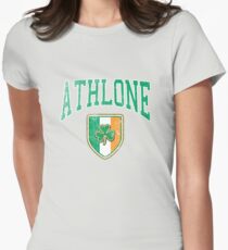 Athlone, Ireland with Shamrock Women's Fitted T-Shirt