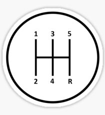 Stick Shift H Pattern Sticker