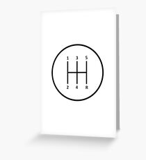 Stick Shift H Pattern Greeting Card