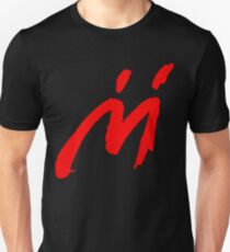 Super Mario Sunshine Shadow Mario M Logo (black background) Unisex T-Shirt