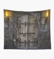 Gothic Spooky Door Wall Tapestry