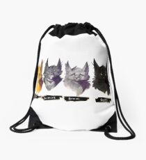 No Evil - Warrior Cats Power of Three Illustration Drawstring Bag