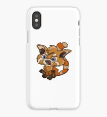 New school red panda design iPhone Case/Skin