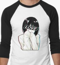 LIEBE traurig japanische Ästhetik Baseballshirt mit 3/4-Arm