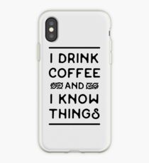 Kaffee trinken und wissen (schwarz) iPhone-Hülle & Cover