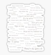 I Love You (in every language) Sticker