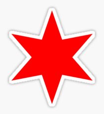 Chicago Flag Single Star Sticker