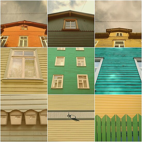 Wooden House Collage by TalBright