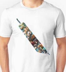 Final Fantasy 7 Buster Sword Cloud, Tifa, Vincent and characters Slim Fit T-Shirt