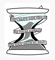 I Miss You - Sand Timer Photographic Print