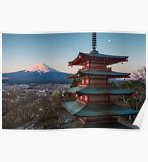 Berg Fuji Sonnenaufgang Poster