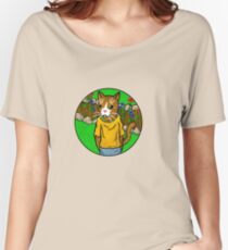 Spring Garden Cat Women's Relaxed Fit T-Shirt