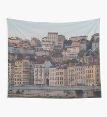 Lyon City Skyline Wall Tapestry