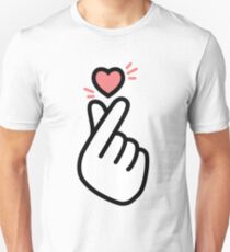 Korean Heart Fingers Shirt Finger Heart Sign Unisex T-Shirt