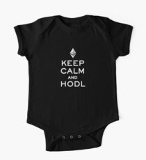 Behalte Ruhe und Hodl Ethereum Baby Body Kurzarm