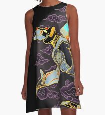 Black Lion Batik A-Line Dress