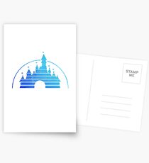 Schloss inspiriert Silhouette Postkarten