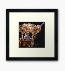 SCOTTISH HAIRY HIGHLAND COW 'HENRY' By Shirley MacArthur Framed Print