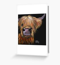 SCOTTISH HAIRY HIGHLAND COW 'HENRY' By Shirley MacArthur Greeting Card