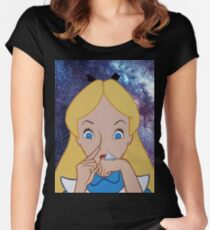 Alice in Wonderland doing a Bump Women's Fitted Scoop T-Shirt