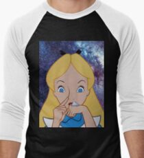 Alice in Wonderland doing a Bump Men's Baseball ¾ T-Shirt