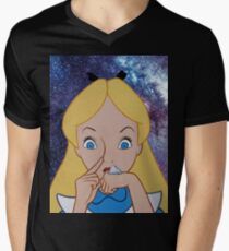 Alice in Wonderland doing a Bump Men's V-Neck T-Shirt
