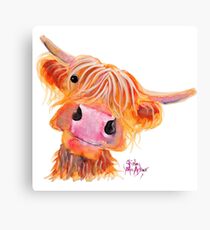 Highland Cow 'NESSIE' from Original Painting by Shirley MacArthur Canvas Print