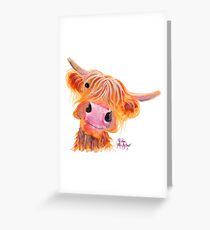 Highland Cow 'NESSIE' from Original Painting by Shirley MacArthur Greeting Card