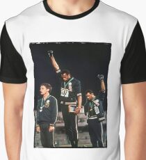 1968 Olympischen Spiele Gruß für Menschenrechte Grafik T-Shirt