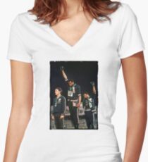 1968 Olympischen Spiele Gruß für Menschenrechte Shirt mit V-Ausschnitt