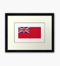 Red Ensign, NAVY, Merchant Navy, Flag, Red Duster, Royal Navy Flag, Framed Print