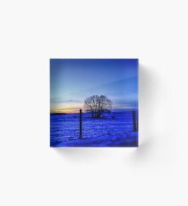Night Falls On The Pasture Acrylic Block